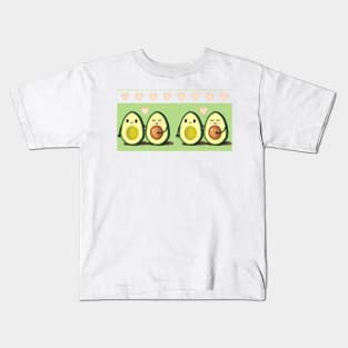 Two Halves Avocado Couples Kids T-Shirt